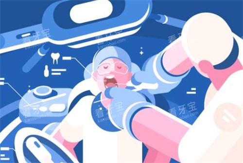 医生正在清洁牙齿 医生正在清洁牙齿